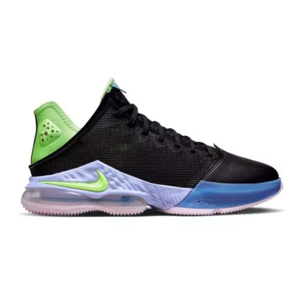 Nike Lebron 19 low size 11 black, purple pulse, pink foam, ghost green